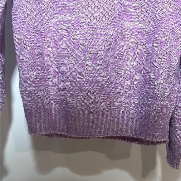 Purple Geometric Pattern Men's Sweater - Picture 8 of 9